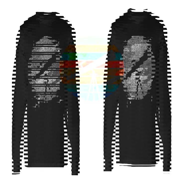 太陽系惑星 望遠鏡 天文学 科学ファン 長袖Tシャツ