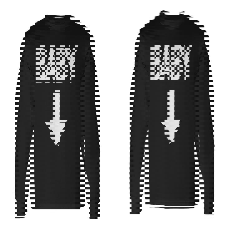 妊娠発表サプライズママとパパシャツ 長袖Tシャツ