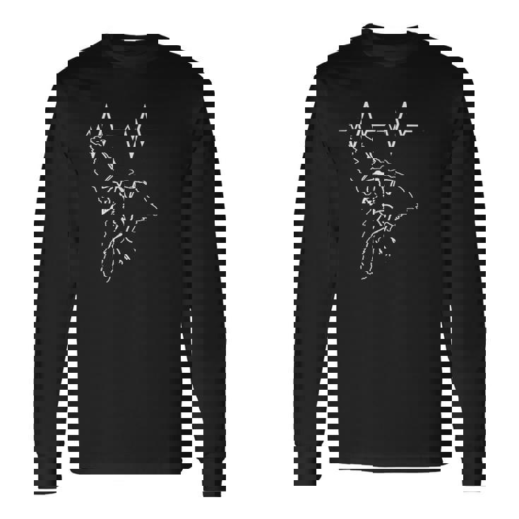 始祖鳥 心電図線付きヘリニー スモール、化石 長袖Tシャツ