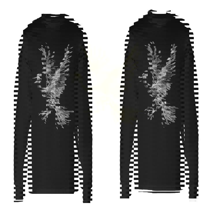 始祖鳥 恐竜 グラフィックアートワーク 始祖鳥 長袖Tシャツ