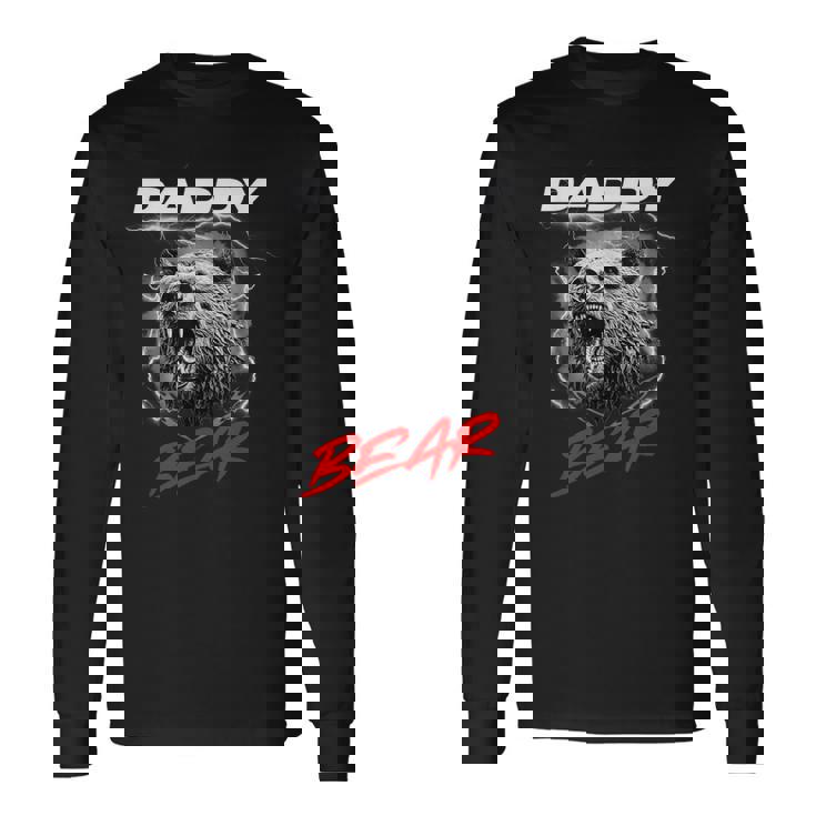子グマを守る自慢のパパベア 長袖Tシャツ ギフトのアイデア