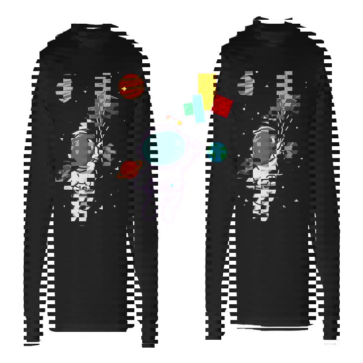 宇宙飛行士とレゴバルーンの冒険 長袖Tシャツ
