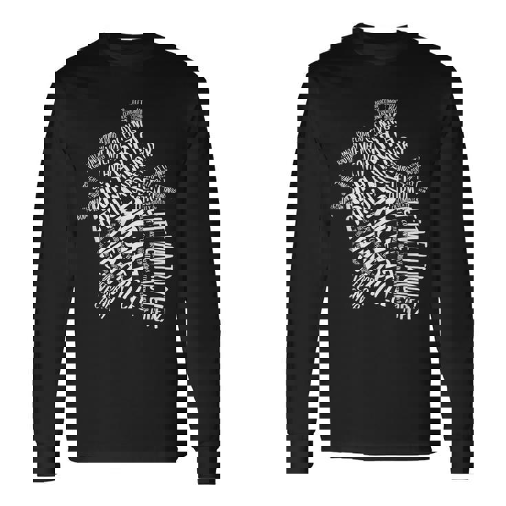 完璧な人体解剖学-心臓のデザインの一部 長袖Tシャツ