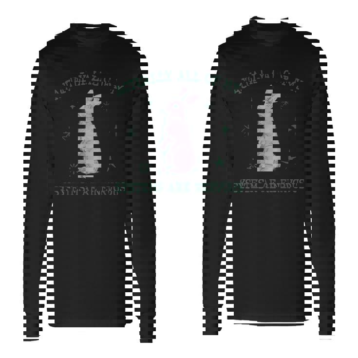 実は俺のシステムバニーのウサギは神経質な不安 長袖Tシャツ