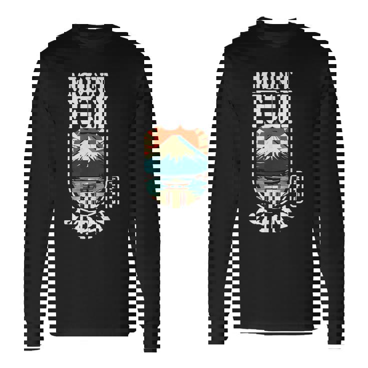 富士山 日本 富士山 富士山 日本の漢字 お土産 長袖Tシャツ