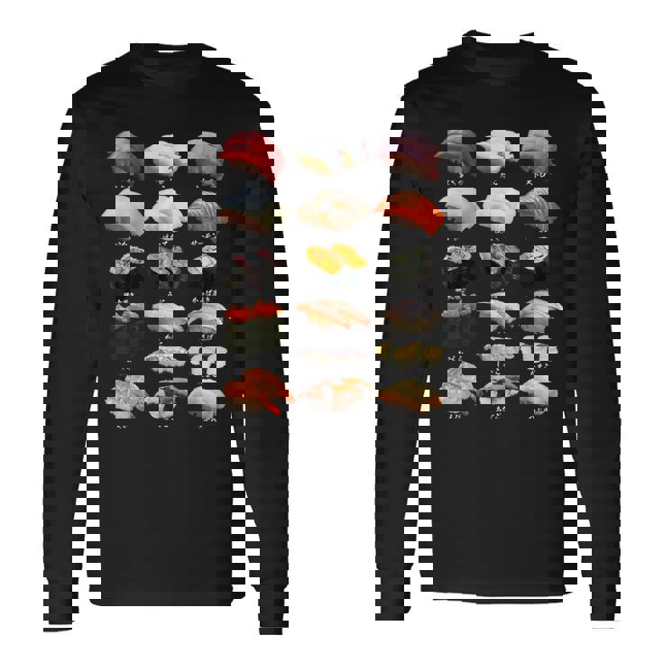 寿司 ネタ 面白いtシャツ おもしろ 食べ物 文字入り メンズ 面白い 服 オリジナル グッズ 文字tシャツ プレゼント 長袖Tシャツ