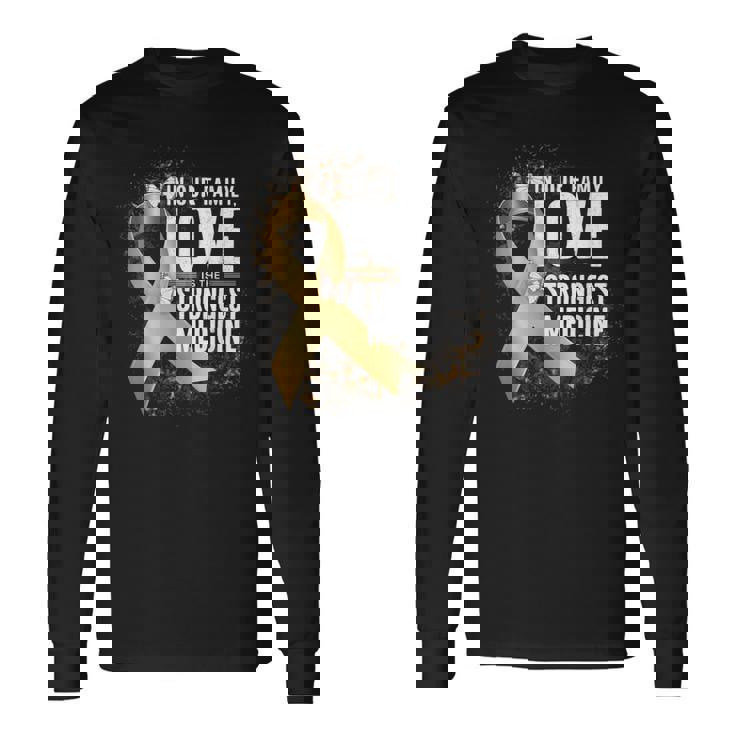 小児がん啓発 最強の薬 ゴールドリボン 長袖Tシャツ ギフトのアイデア