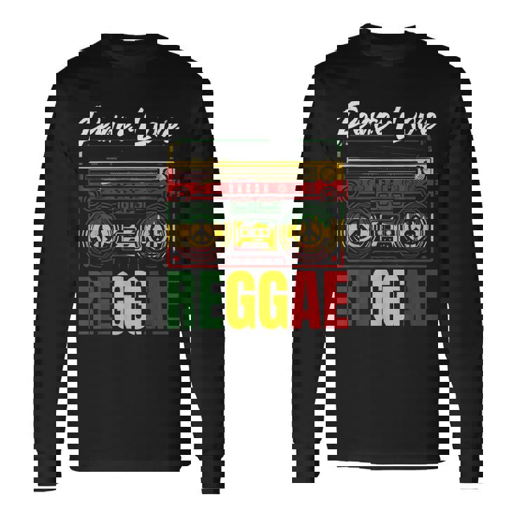 平和 レゲエ音楽 ラスタ ジャマイカ 長袖Tシャツ