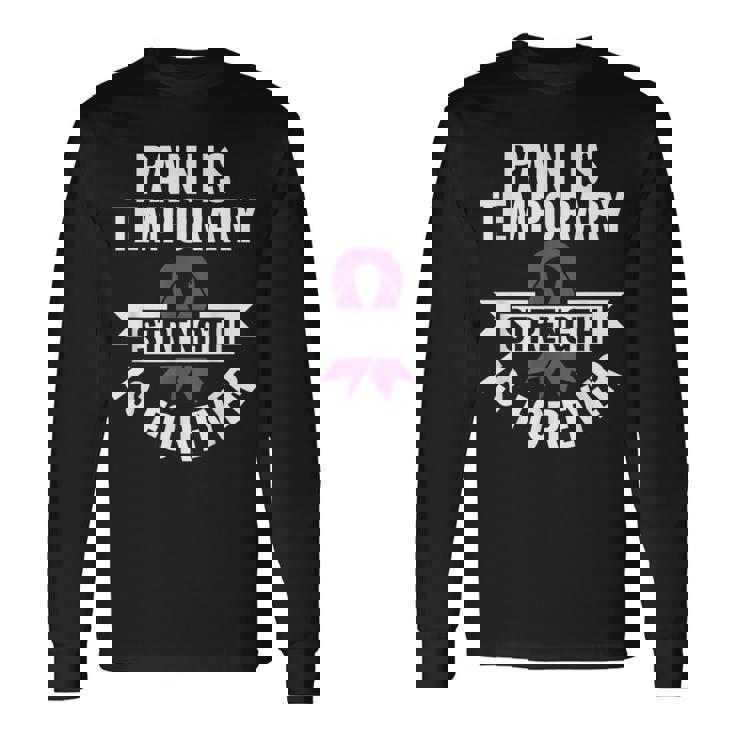 強さは永遠です 線維筋痛症 長袖Tシャツ