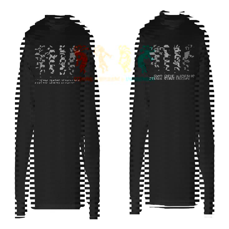 強靭で弾力性のある先住民のココペリ 長袖Tシャツ