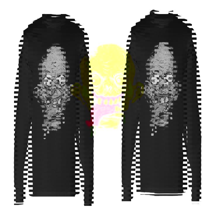 怖いゾンビtシャツハロウィンボーイズキッズフェイスゾンビ 長袖Tシャツ ギフトのアイデア