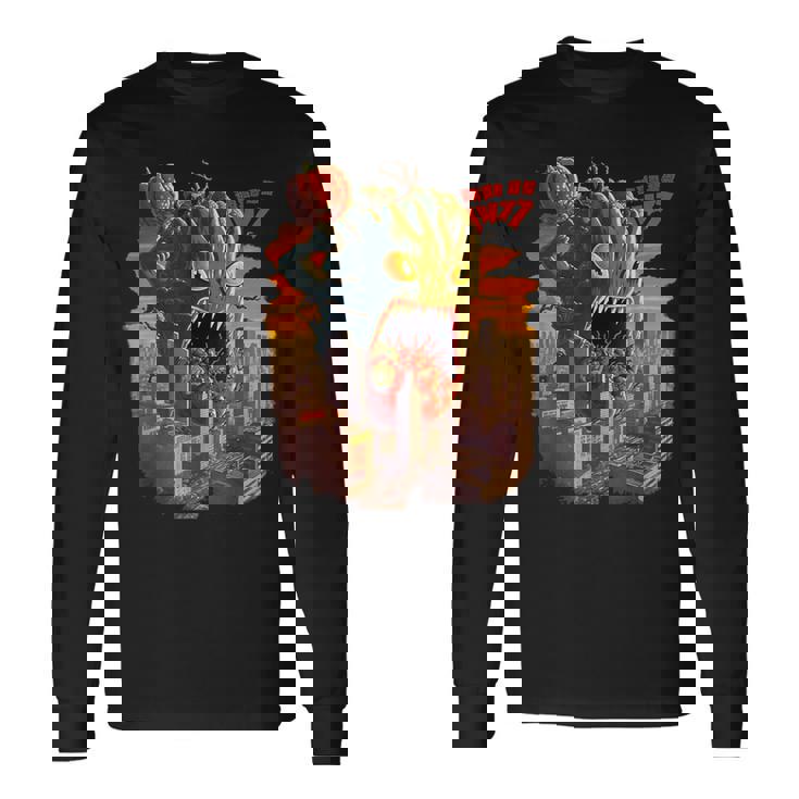 怪獣 ブロッコリー トマト 野菜 アニメ 長袖Tシャツ