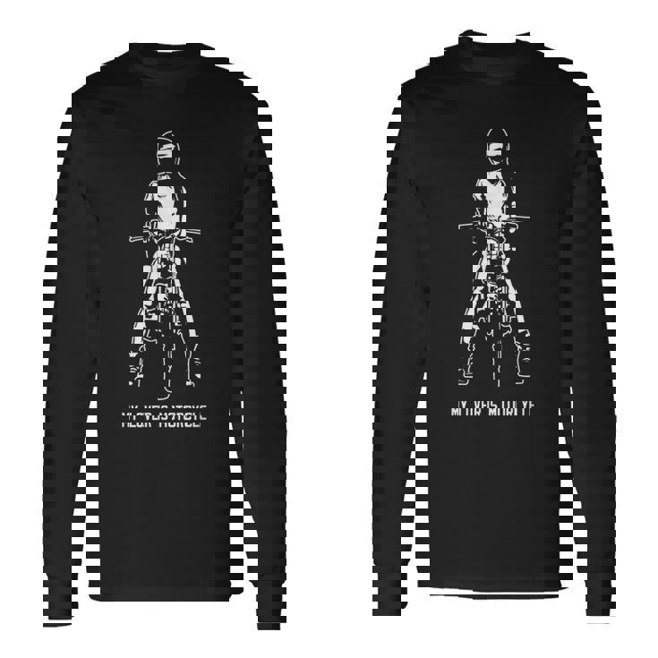 恋人はオートバイ スクランブラー カフェレーサー クラシックバイク ネイキッドバイク 長袖Tシャツ