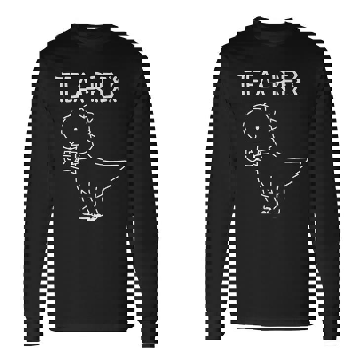 恐竜 駄洒落 ティーレックス おもしろい ジョーク 皮肉 長袖Tシャツ