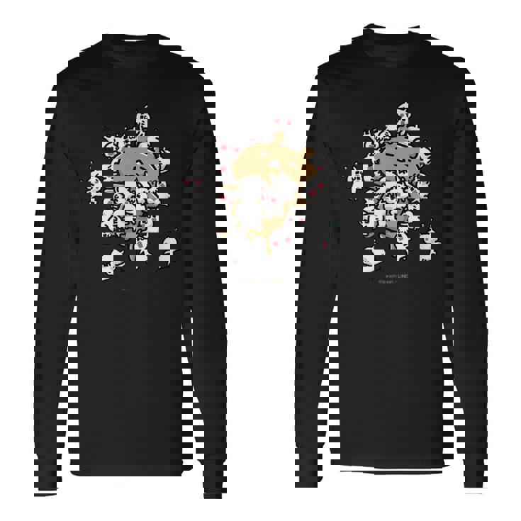 愛しすぎて大好きすぎる。にゃんこいっぱい 長袖Tシャツ