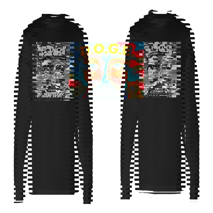 政府効率省 イーロン・マスク・ドナルド・トランプ 長袖Tシャツ