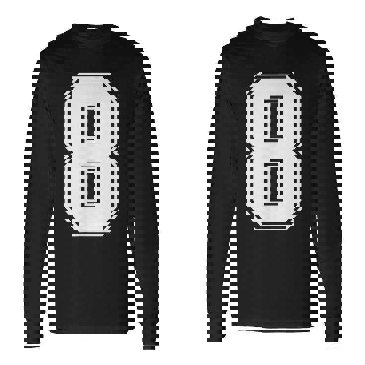 数字 8 スポーツジャージ ラッキーナンバー 長袖Tシャツ
