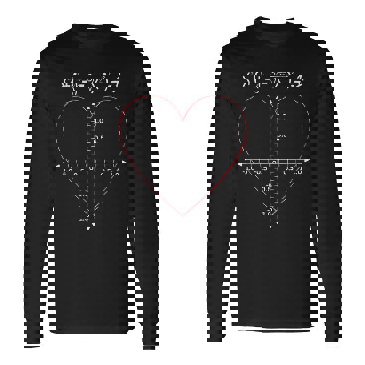 数学 ハート グラフ 方程式 愛 科学 オタク 数学 バレンタイン 長袖Tシャツ