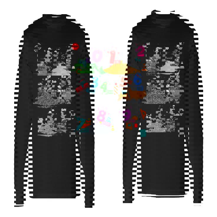 数学の日のコスチューム アイデアに数字付き キッズ 数学 数字 長袖Tシャツ