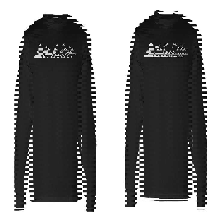 数学シェルピンスキーの三角形フラクタル幾何学数学 長袖Tシャツ