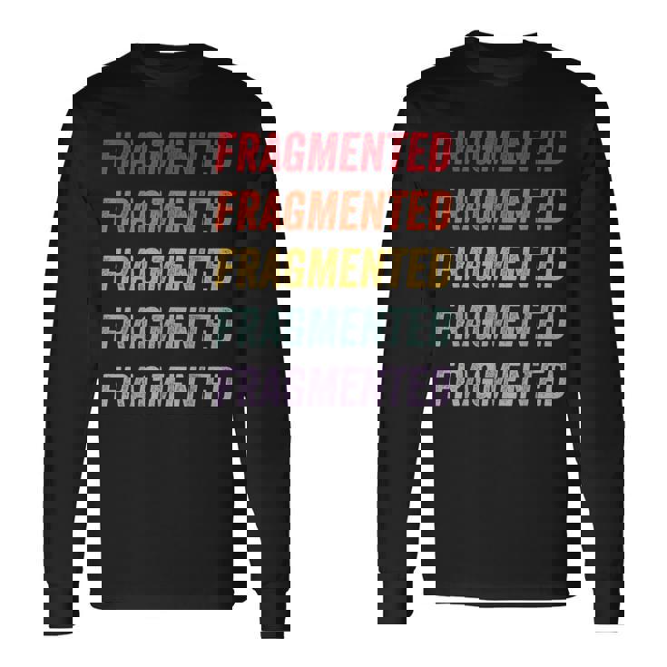 断片化 長袖Tシャツ