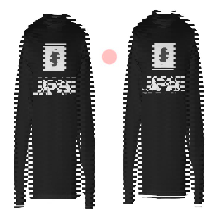 日の丸国旗 Japanワンポイント 長袖Tシャツ