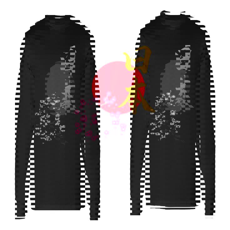 日本- 書道アート 伝統的なデザイン、ユニークなお土産 長袖Tシャツ