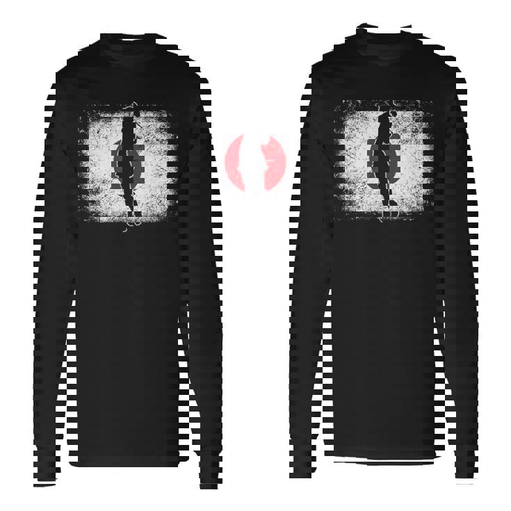 日本 日の丸ゴルフ選手 ゴルファー 長袖Tシャツ