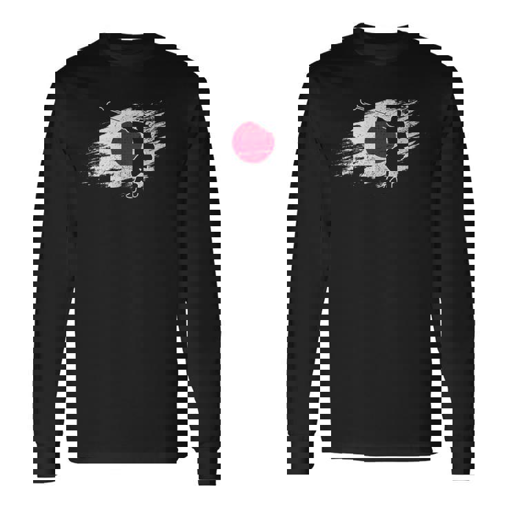 日本 日の丸陸上競技ハンマー投げ 長袖Tシャツ