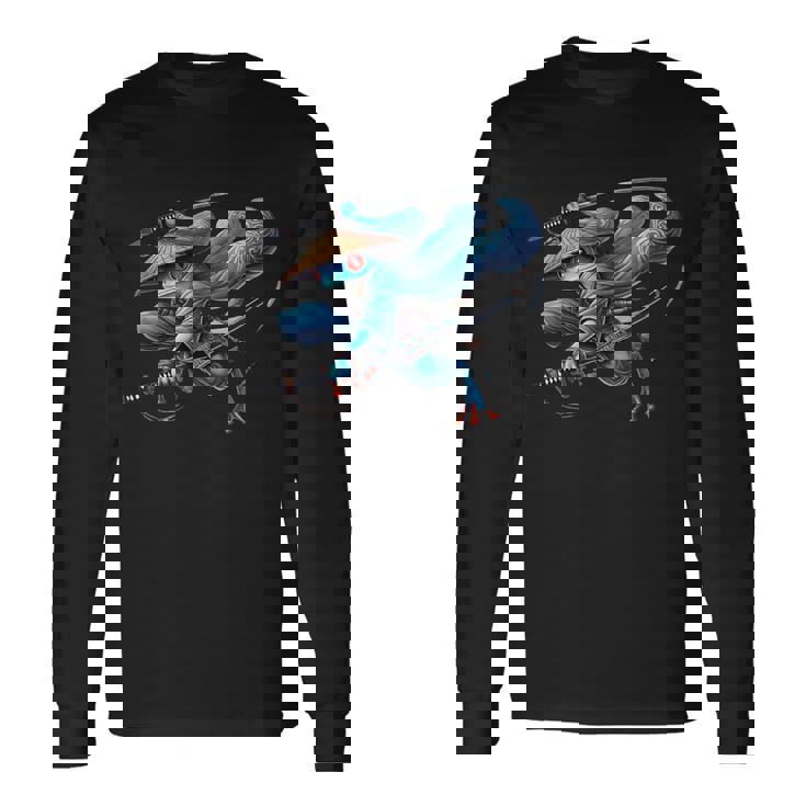 日本の侍カエルの戦士忍者ヴィンテージtシャツ メンズ 長袖Tシャツ ギフトのアイデア