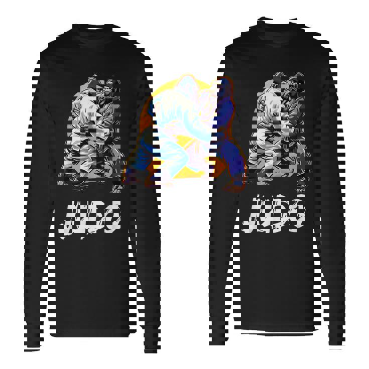 日本の柔道 ゴリラ柔道家 長袖Tシャツ