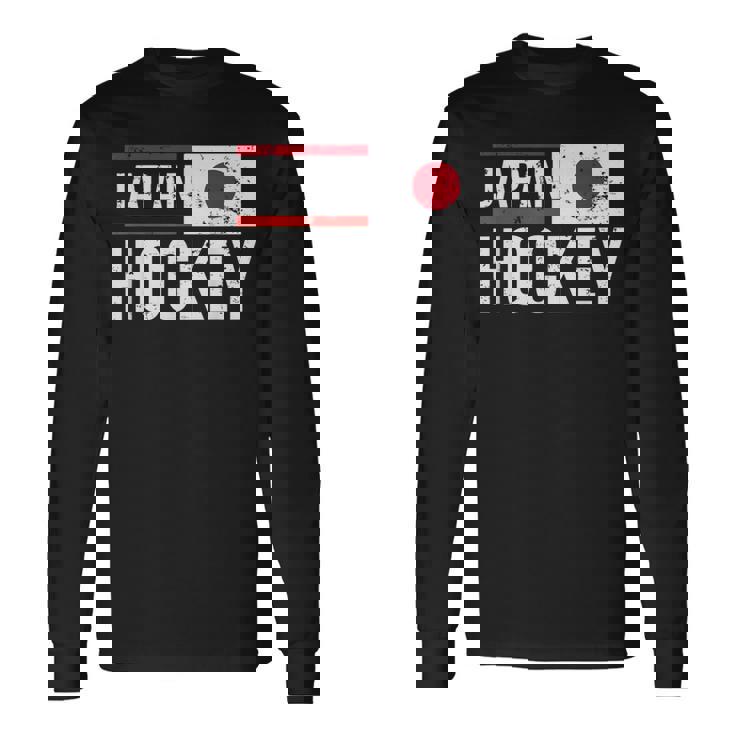 日本アイスホッケーチームフラッグスポーツ選手ファン 長袖Tシャツ