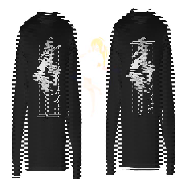 日本アニメメイド漢字オタク 長袖Tシャツ