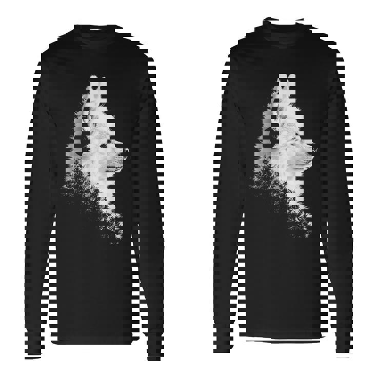 日本スピッツ 犬 ペット 音楽 ヘッドホン 日本スピッツ 長袖Tシャツ ギフトのアイデア