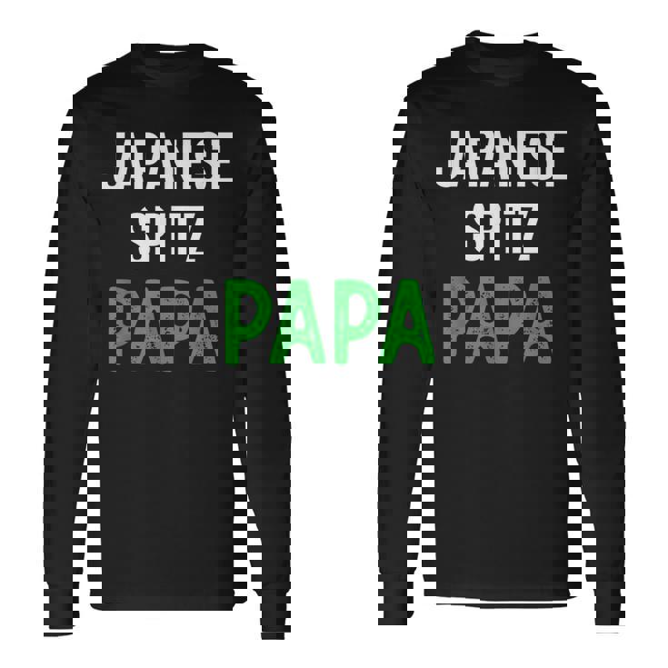 日本スピッツパパ 長袖Tシャツ