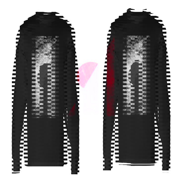 日本タイ国旗 日本語タイ 長袖Tシャツ