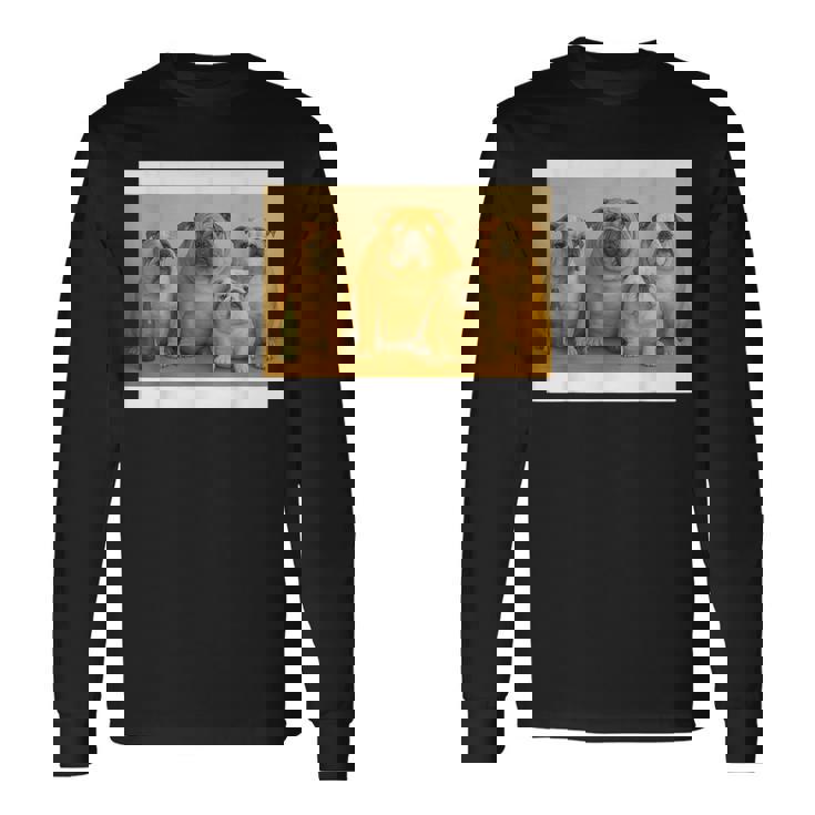 日本ブルドッグファミリー 長袖Tシャツ