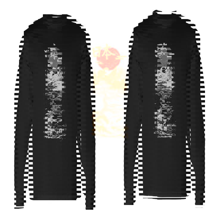 日本レトロヴェイパーウェイブ In Japan Grunge 90年代美学 長袖Tシャツ