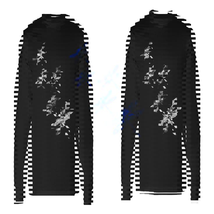 日本美絞り絞り染めトンボ 長袖Tシャツ