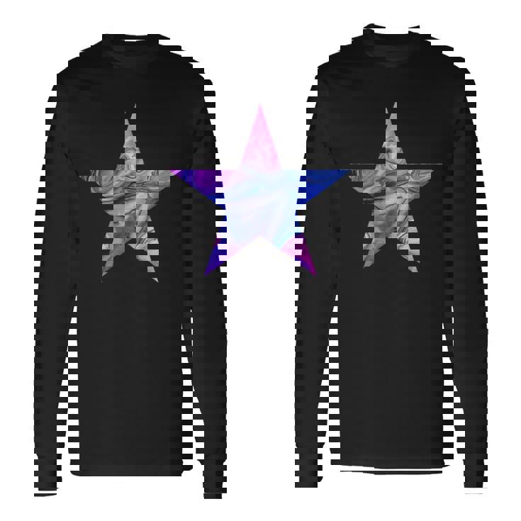 星 ピンク ブルー パープル 長袖Tシャツ