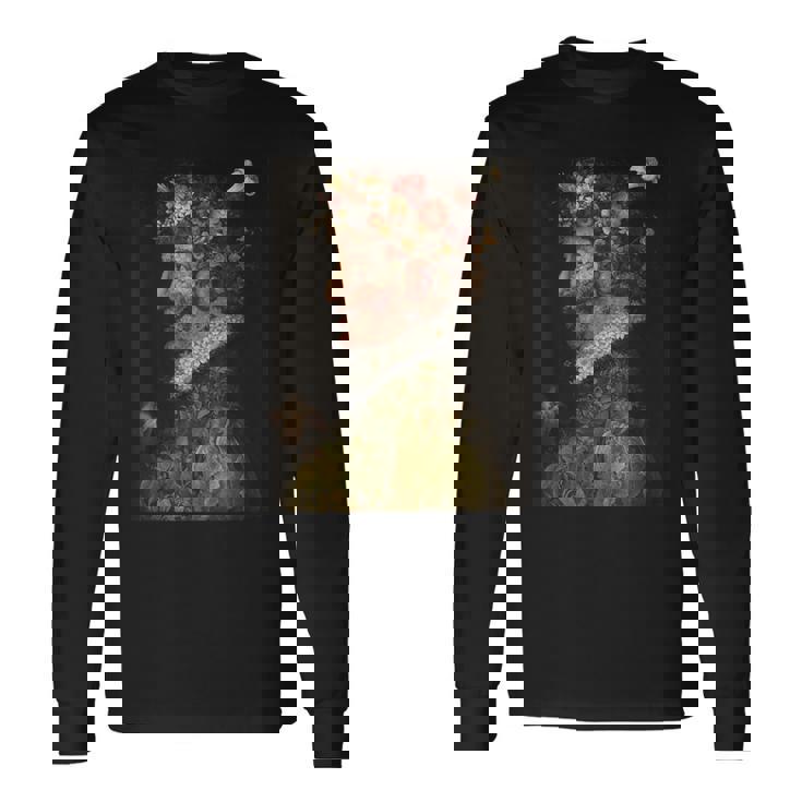 春のジュゼッペアルチンボルド絵画 長袖Tシャツ