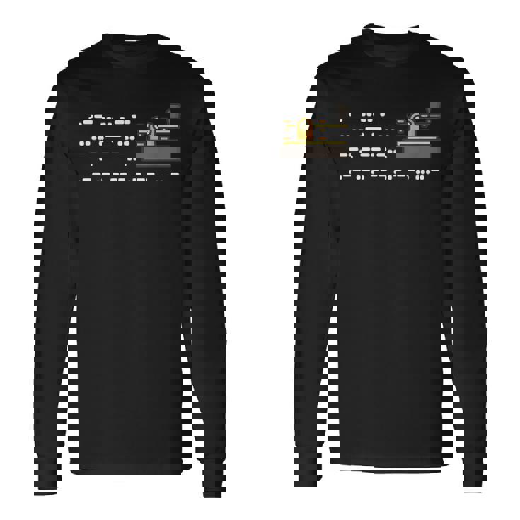 最初のモールス信号メッセージ-神は何を造ったのか 長袖Tシャツ