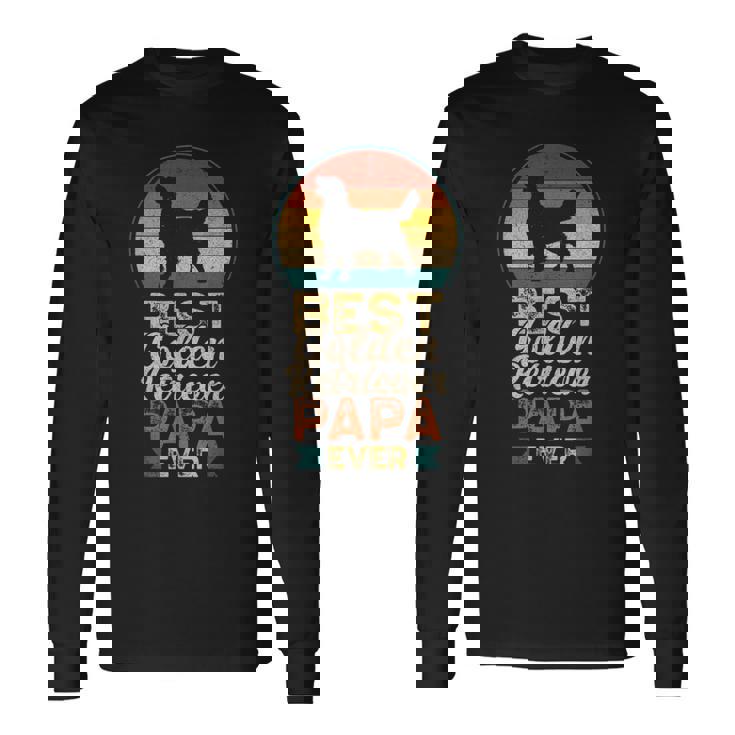 最高のゴールデンレトリバー・パパ、父の日 長袖Tシャツ