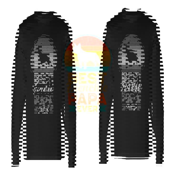 最高のフレンチ・パパ フレンチ・ブルドッグ 長袖Tシャツ