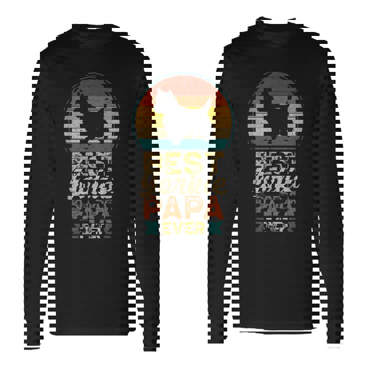 最高のヨーキーパパ ヨークシャー・テリア 長袖Tシャツ