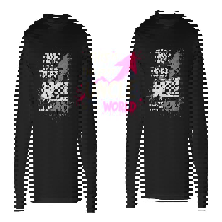 最高の叔父デザイン 長袖Tシャツ