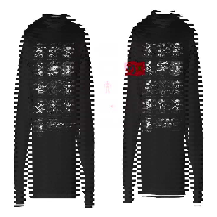 有名な海賊旗 長袖Tシャツ