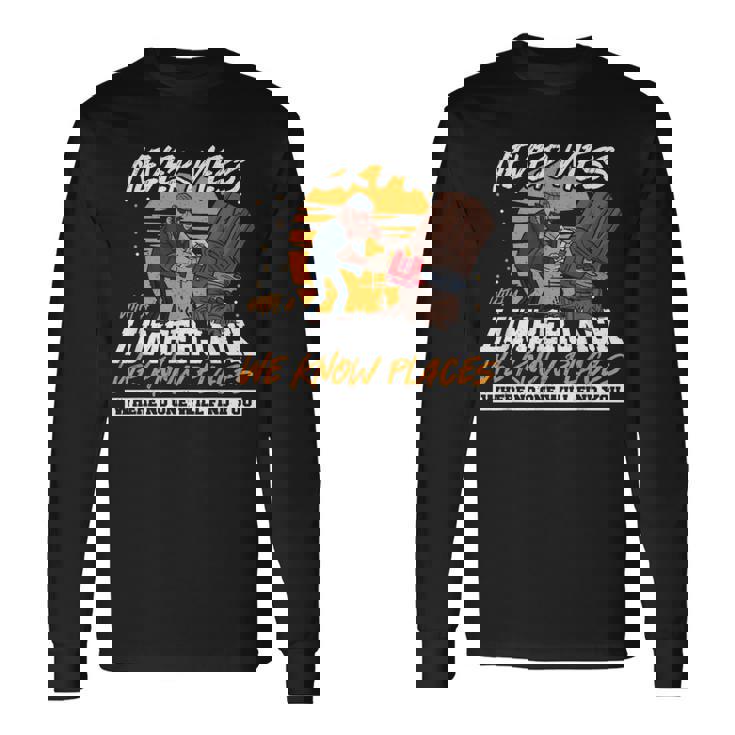 木こりを汚さない面白いロギング引用 長袖Tシャツ