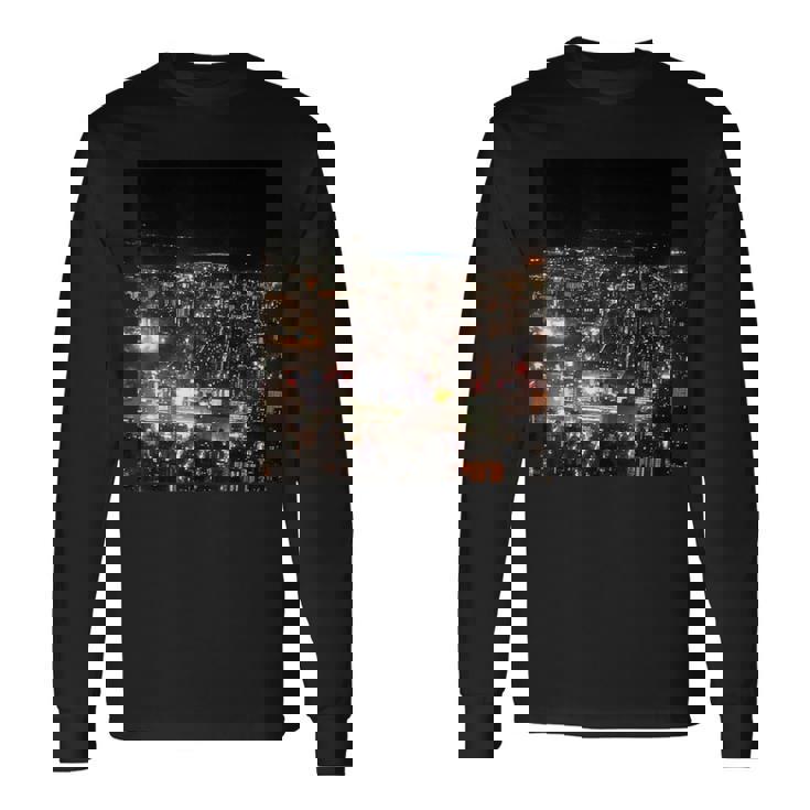 東京の夜景 長袖Tシャツ