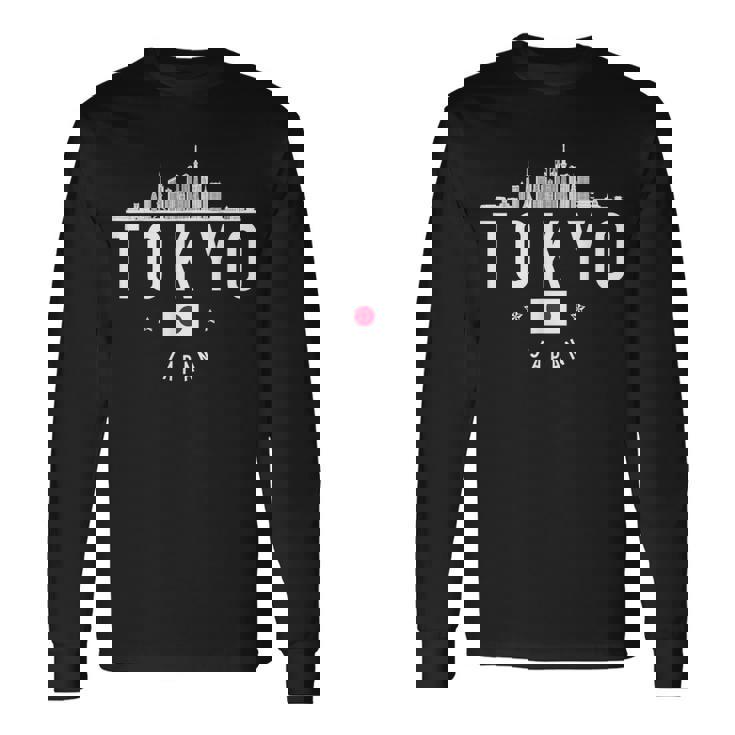 東京ジャパン スカイライン 日本の国旗 プライド お土産 長袖Tシャツ ギフトのアイデア